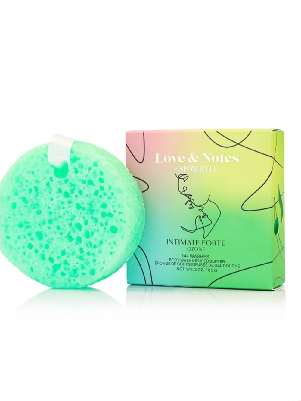 ☀️NEW Spongelle Love & Notes Intimate Forte Body Wash Infused Buffer